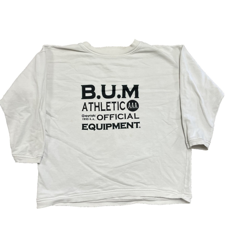 vintage BUM equipment‎ sweatshirt mens xl White 1990s Athletic